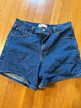 Abercrombie & Fitch Dark Blue Denim Jean Shorts